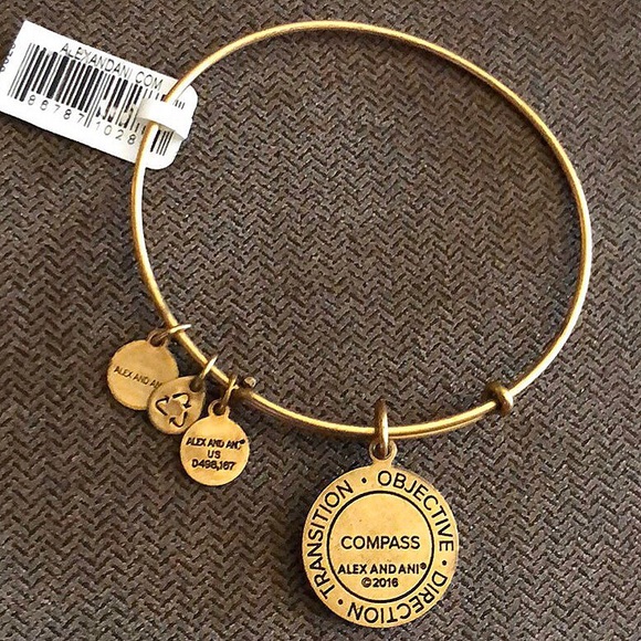 🆕 Alex and Ani ‘Compass II’ Charm Bangle 🧭 - Picture 2 of 8